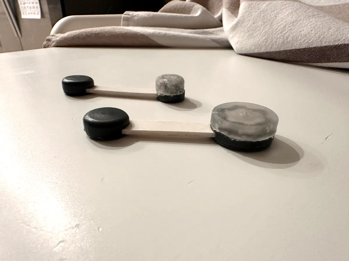 EarArmor engineered prototypes on a table