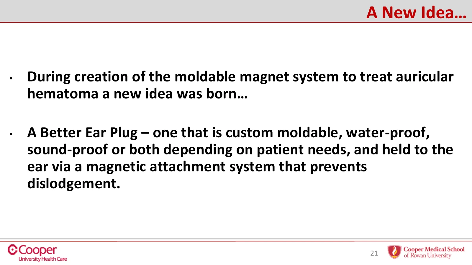 Slide 21 of 32: A new idea